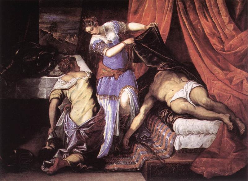 TINTORETTO, Jacopo Judith and Holofernes ar oil painting picture